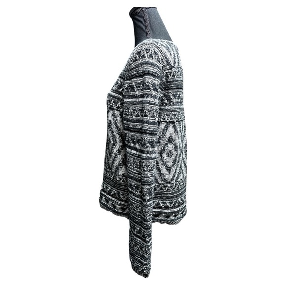 Lucky Brand Geometric Patterned Sweater - Black and White Size XL - Picture 2 of 7